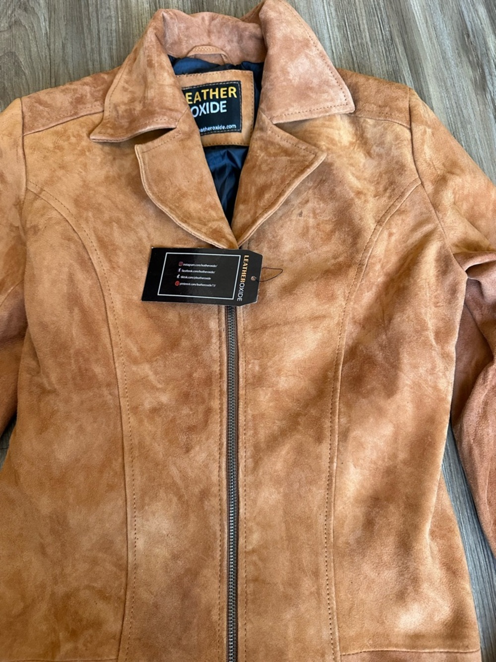 Women's Tan Suede Leather Jacket